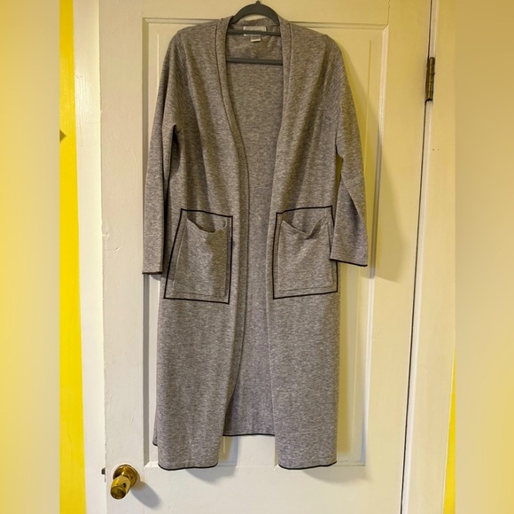 Vintage Ces Femme Large Patch Pocket Long Cardigan Duster•Large - Picture 1 of 7